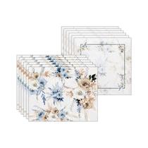 Kit Jogo Americano + Guardanapo Boho Azul/Ambar