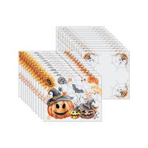 Kit Jogo Americano + Guardanapo Halloween Abóbora