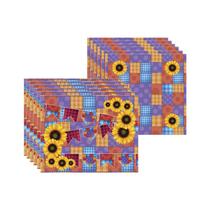 Kit Jogo Americano + Guardanapo Patchwork Girassol