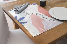 Kit Jogo Americano Mesa Posta Com 2 Un Abstrato Fundo Branco