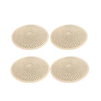 Kit Jogo Americano Redondo de Linho 4 Peças Para Decoração Jantar e Mesa Posta