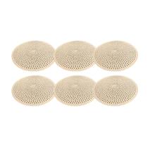 Kit Jogo Americano Redondo de Linho 6 Peças Para Decoração de Páscoa Jantar e Mesa Posta