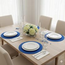 Kit Jogo Americano Redondo Mesa Decorativo Jantar Descanso de Prato Kit Jogo Americano Redondo Mesa Decorativo Jantar Descanso de Prato