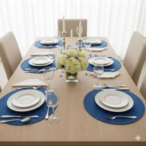 Kit Jogo Americano Redondo Mesa Decorativo Jantar Descanso de Prato Kit Jogo Americano Redondo Mesa Decorativo Jantar Descanso de Prato