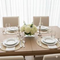 Kit Jogo Americano Redondo Mesa Decorativo Jantar Descanso de Prato Kit Jogo Americano Redondo Mesa Decorativo Jantar Descanso de Prato