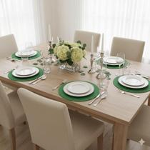 Kit Jogo Americano Redondo Mesa Decorativo Jantar Descanso de Prato Kit Jogo Americano Redondo Mesa Decorativo Jantar Descanso de Prato