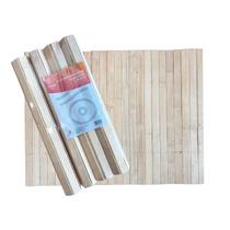 Kit Jogo Americano Retangular Bambu 4un Esteira 30x40cm Kit Jogo Americano Retangular Bambu 4un Esteira 30x40cm