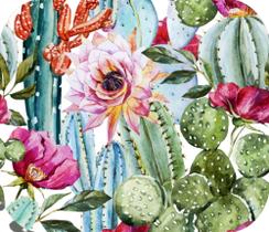 Kit Jogo Americano Retangular Cactos Floral com 4un