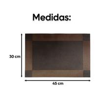 Kit Jogo Americano Retangular com 4 Peças 45cm Luxo Mesa Posta de Jantar