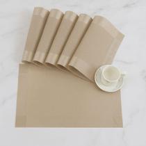 Kit Jogo Americano Retangular com 8 Peças 45cm Luxo Mesa Posta de Jantar