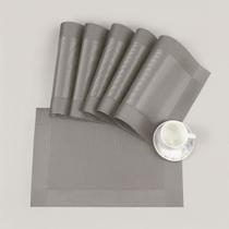 Kit Jogo Americano Retangular com 8 Peças 45cm Luxo Mesa Posta de Jantar