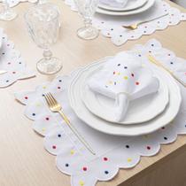 Kit Jogo Americano Retangular Pçs Souplats Mesa De 6 Lugares Mesa Posta Guardanapo Supla