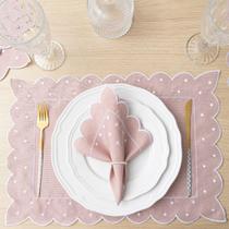 Kit Jogo Americano Retangular Pçs Souplats Mesa De 6 Lugares Mesa Posta Guardanapo Supla