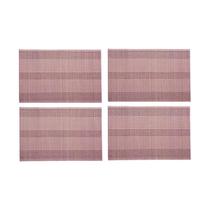 Kit Jogo Americano Rosa Bambu Unicolor - Jolitex Ternille Kit Jogo Americano Rosa Bambu Unicolor - Jolitex Ternille