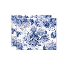 Kit Jogo Americano Rosas Azul