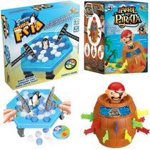 Kit Jogo Armadilha do Pinguim e Pula Pirata Suspense e Surpresas para Toda Família