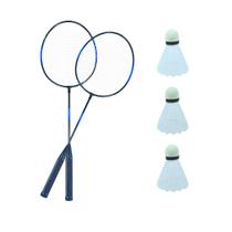 Kit Jogo Badminton Com 2 Raquetes + 3 Petecas + Bolsa - Zein