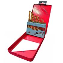 Kit Jogo Broca Titânio 1,5 A 6,5mm 13 Peças Aço Rápido Hss