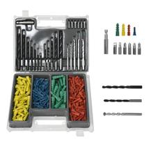 Kit Jogo Brocas Bits Buchas 300 Peças com Maleta para Furadeira e Parafusadeira