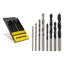 Kit Jogo Brocas Com 9 Peças Em Aço Ferro Concreto Madeira