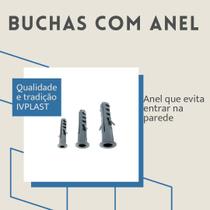 Kit Jogo Buchas c/ Anel 300 Unidades 6mm 8mm 10mm (100 Cada)