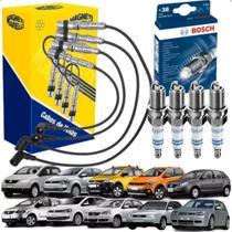 Kit Jogo Cabo e 4 Velas Golf Gol Fox Polo Golf A3 Voyage Saveiro Spacefox - Magneti Marelli