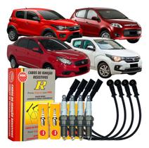 Kit Jogo Cabo E Vela De Ignição Fiat Grand Siena Mobi Palio 1.0 8v 2016 A 2023