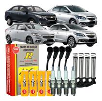 Kit Jogo Cabo E Vela De Ignição Gm Cobalt Onix Prisma 1.4 8v 2012 A 2019