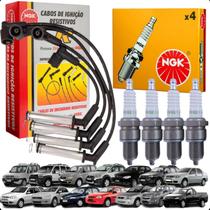 Kit Jogo Cabos De Vela + Vela De Ignição Fiat Palio Doblo Punto Siena Chevrolet Corsa Celta
