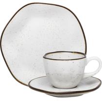Kit Jogo Café Da Manhã Lanche P/12 Pessoas Porcelana 220ml Kit Jogo Café Da Manhã Lanche P/12 Pessoas Porcelana 220ml
