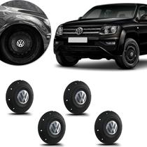 Kit Jogo Calota Centro de Roda Volkswagen Amarok Universal Aro 13 14 15 4 Furos 5 Furos Miolo Roda P