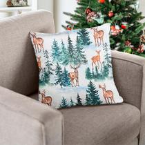 Kit Jogo Capas de Almofadas 45 x45 Decorativas Estampa Digital de Natal Natalina 2 Peças Kit Jogo Capas de Almofadas 45 x45 Decorativas Estampa Digital de Natal Natalina 2 Peças