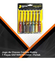 Kit Jogo Chave Canhão 7 Peças Uso Geral 5/6/7/8/9/10/11 Mm