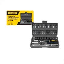 Kit Jogo Chave Catraca Soquete Bit 46 Peças Bomvink Kit Jogo Chave Catraca Soquete Bit 46 Peças Bomvink
