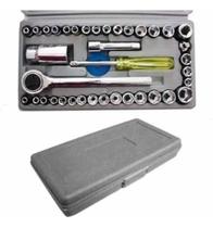 Kit Jogo Chave Catraca Soquete Reversível Cachimbo 40 Pçs Kit Jogo Chave Catraca Soquete Reversível Cachimbo 40 Pçs