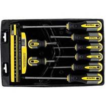 Kit jogo chave fenda e philips 8 pçs imantada profissional cromo vanadio eda