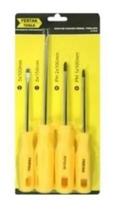 Kit Jogo Chave Fenda/ Philips Aço 4 Peças Fertak 4800 Kit Jogo Chave Fenda/ Philips Aço 4 Peças Fertak 4800