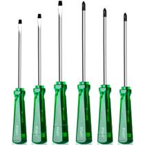 Kit Jogo Chave Fenda/Philips Imantada Crv Com 6 peças Kit Jogo Chave Fenda/Philips Imantada Crv Com 6 peças