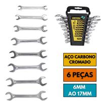 Kit Jogo Chave Fixa Em Aço Carbono 6-22mm Profissional 8 Peças