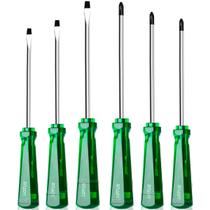 Kit Jogo Chave Philips E Fenda Pontas Imantadas Magnéticas Profissional 6 Peças