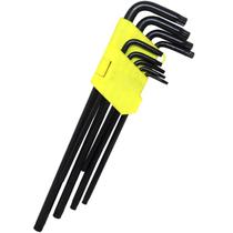 Kit Jogo Chave Torx Estrela Torque Tipo L Longa T10 A T50 Com 9 Peças