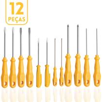 Kit Jogo Chave Tramontina De Fenda E Phillips 12 Peças Envio Imediato Kit Jogo Chave Tramontina De Fenda E Phillips 12 Peças Envio Imediato
