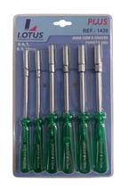 Kit Jogo Chaves Canhão 5 peças - 3/16, 7/32, 1/4, 5/16, 7/16 polegadas Kit Jogo Chaves Canhão 5 peças - 3/16, 7/32, 1/4, 5/16, 7/16 polegadas