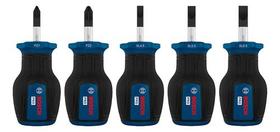 Kit Jogo Chaves Curtas Pozidriv Fenda Bosch Pro 5 Unidades