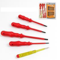 Kit jogo chaves isolada fenda philips 1000v imantada 6 pecas Kit jogo chaves isolada fenda philips 1000v imantada 6 pecas