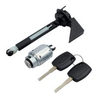 Kit Jogo Cilindro Haste Chave Fechadura Fecho Inferior Capo Dianteiro Ford Focus 2009 2010 2011 2012 2013