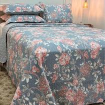 Kit Jogo Cobre Leito Colcha Casal King 3 Peças 2,30 x 2,50 Dupla Face Floral Estampa Matelado Kit Jogo Cobre Leito Colcha Casal King 3 Peças 2,30 x 2,50 Dupla Face Floral Estampa Matelado