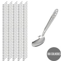 Kit Jogo com 180 Talheres Colher Inox Luxo Firme Restaurante