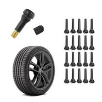 Kit Jogo com 20 Peças Bico Tampa Válvula Tr 414 para Pneu sem Câmara Universal Carro e Moto