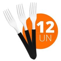 Kit jogo conjunto 12 Garfos Leme preto Tramontina Kit jogo conjunto 12 Garfos Leme preto Tramontina